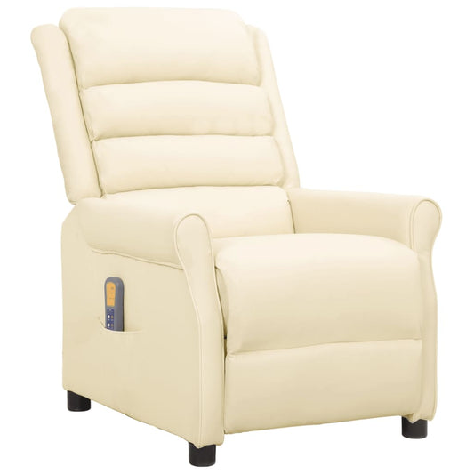Massagesessel Creme Kunstleder