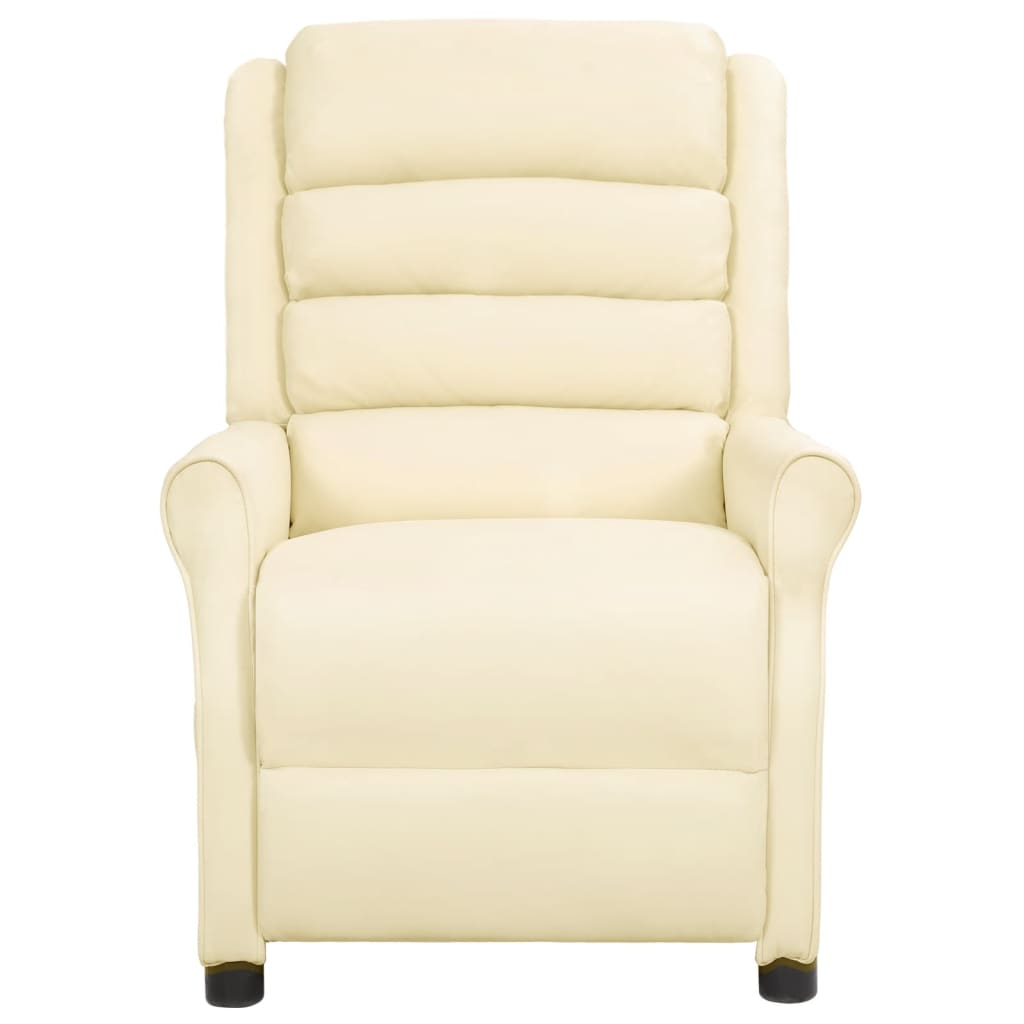Massagesessel Creme Kunstleder