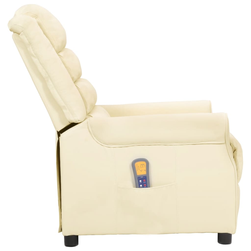 Massagesessel Creme Kunstleder