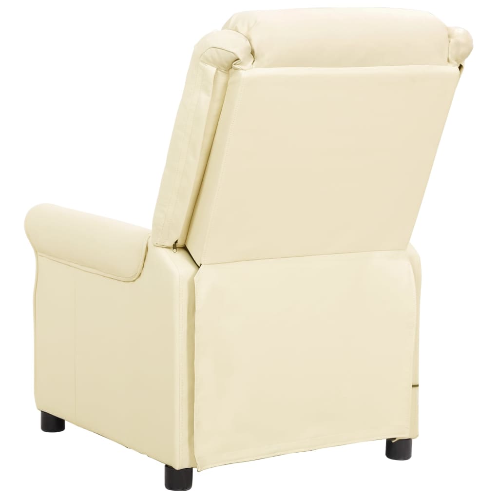 Massagesessel Creme Kunstleder