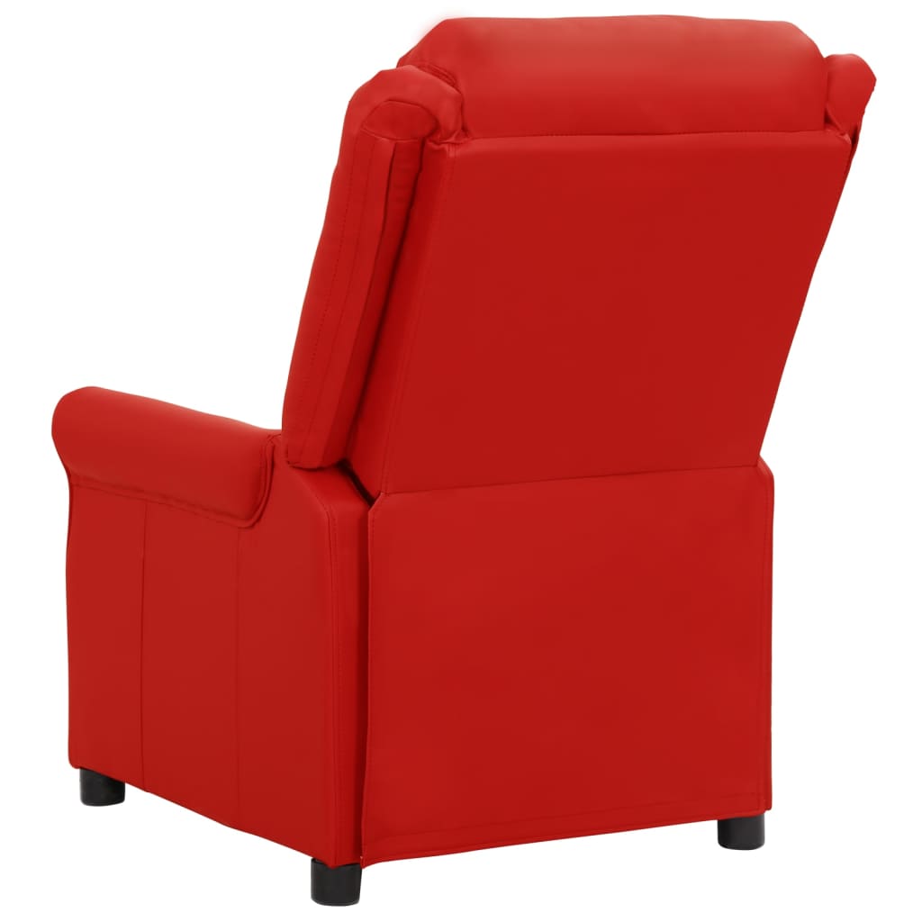 Massagesessel Weinrot Kunstleder