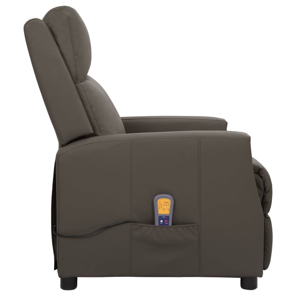Massagesessel Grau Kunstleder