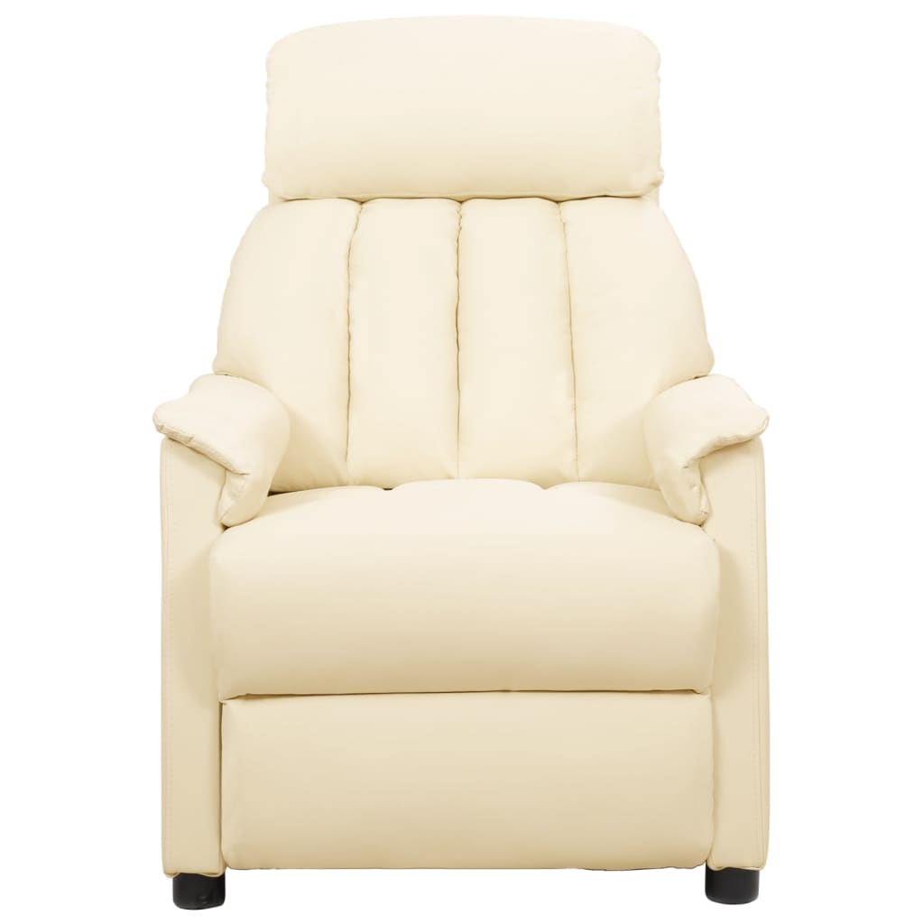 Massagesessel Creme Kunstleder