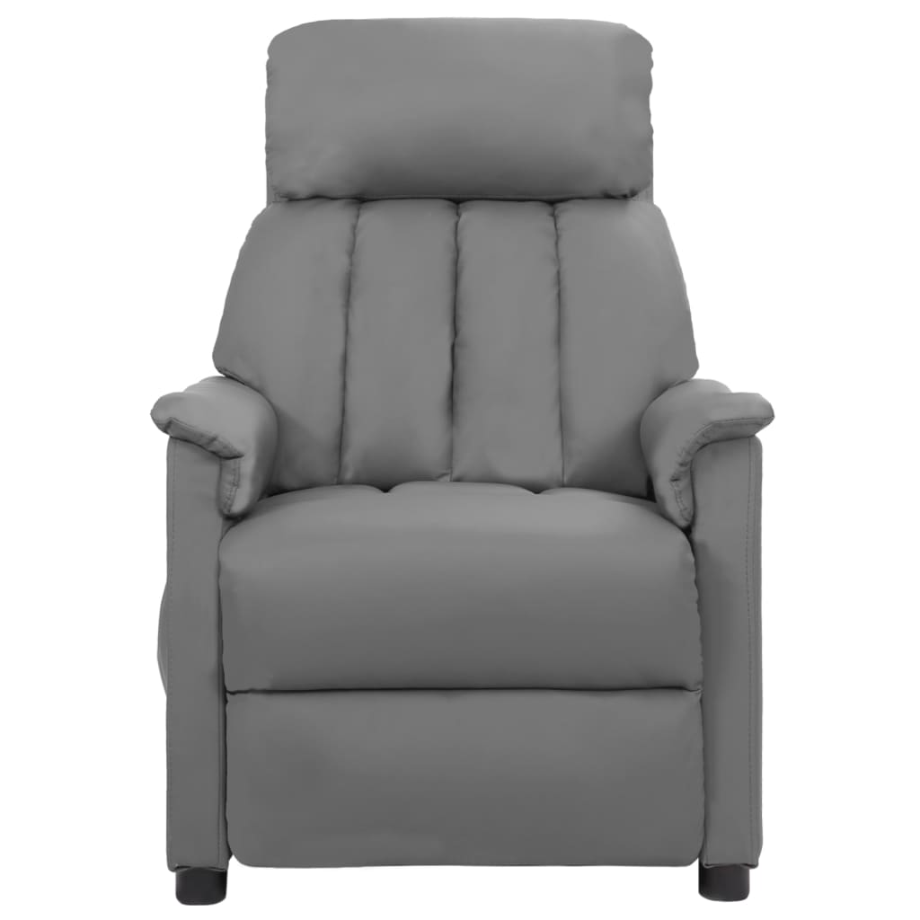 Massagesessel Grau Kunstleder
