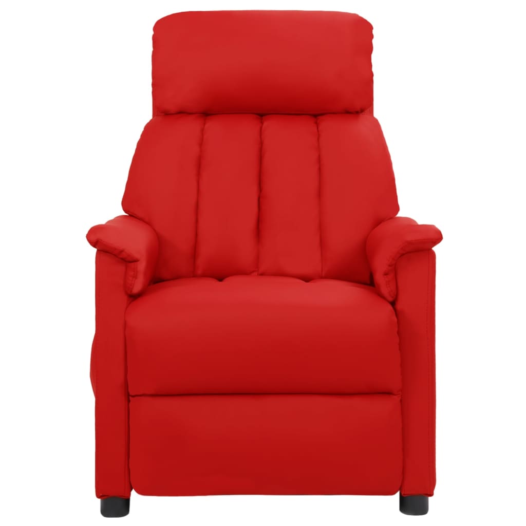 Massagesessel Weinrot Kunstleder