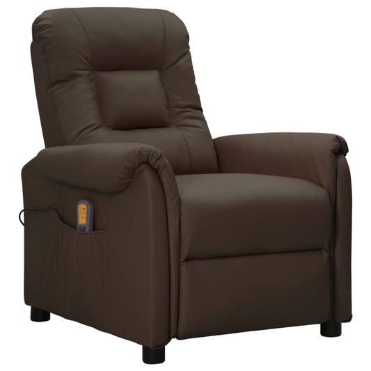 Massagesessel Braun Kunstleder