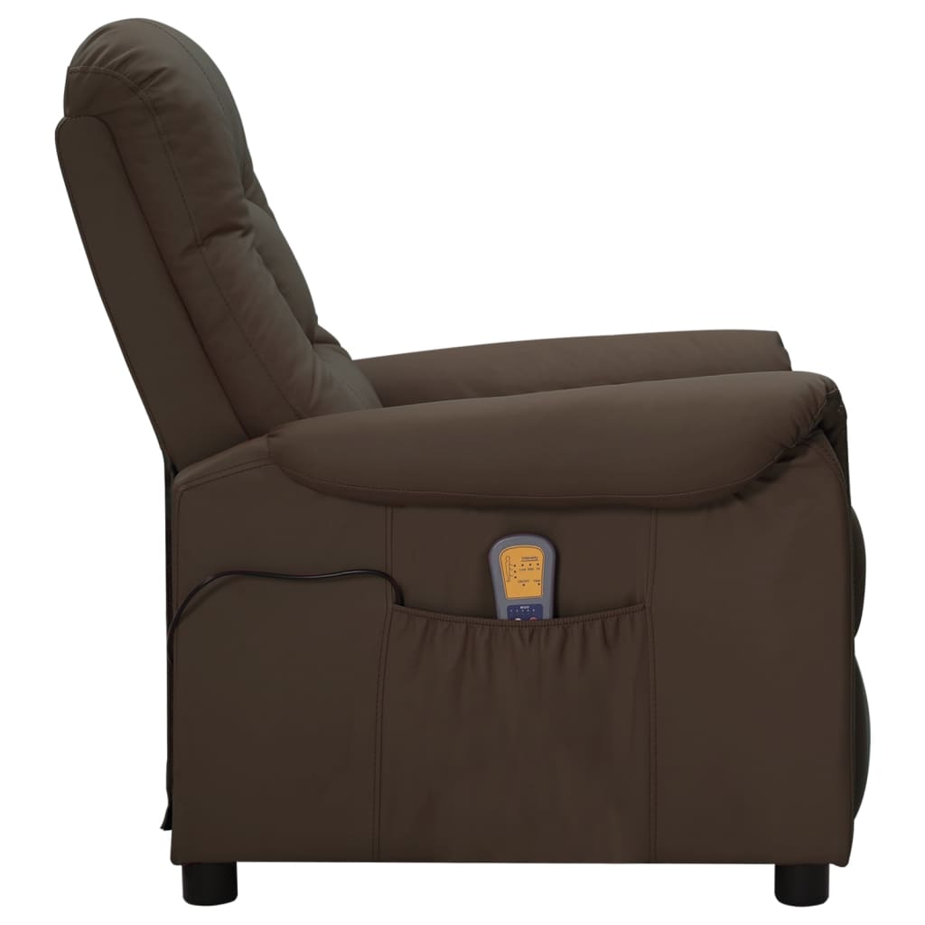 Massagesessel Braun Kunstleder