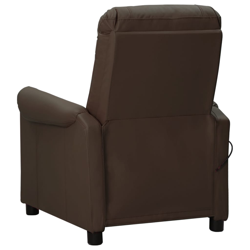 Massagesessel Braun Kunstleder