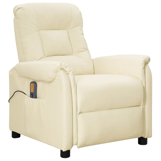 Massagesessel Creme Kunstleder