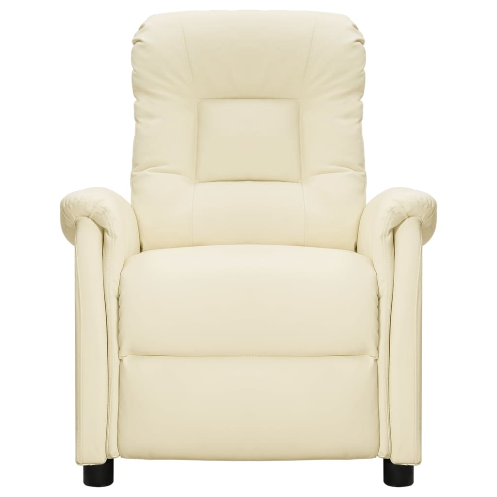 Massagesessel Creme Kunstleder