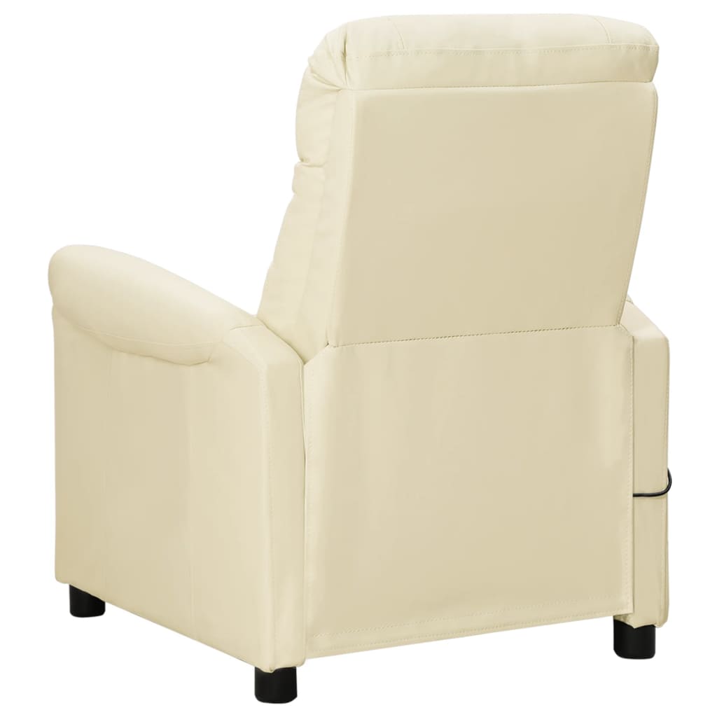 Massagesessel Creme Kunstleder