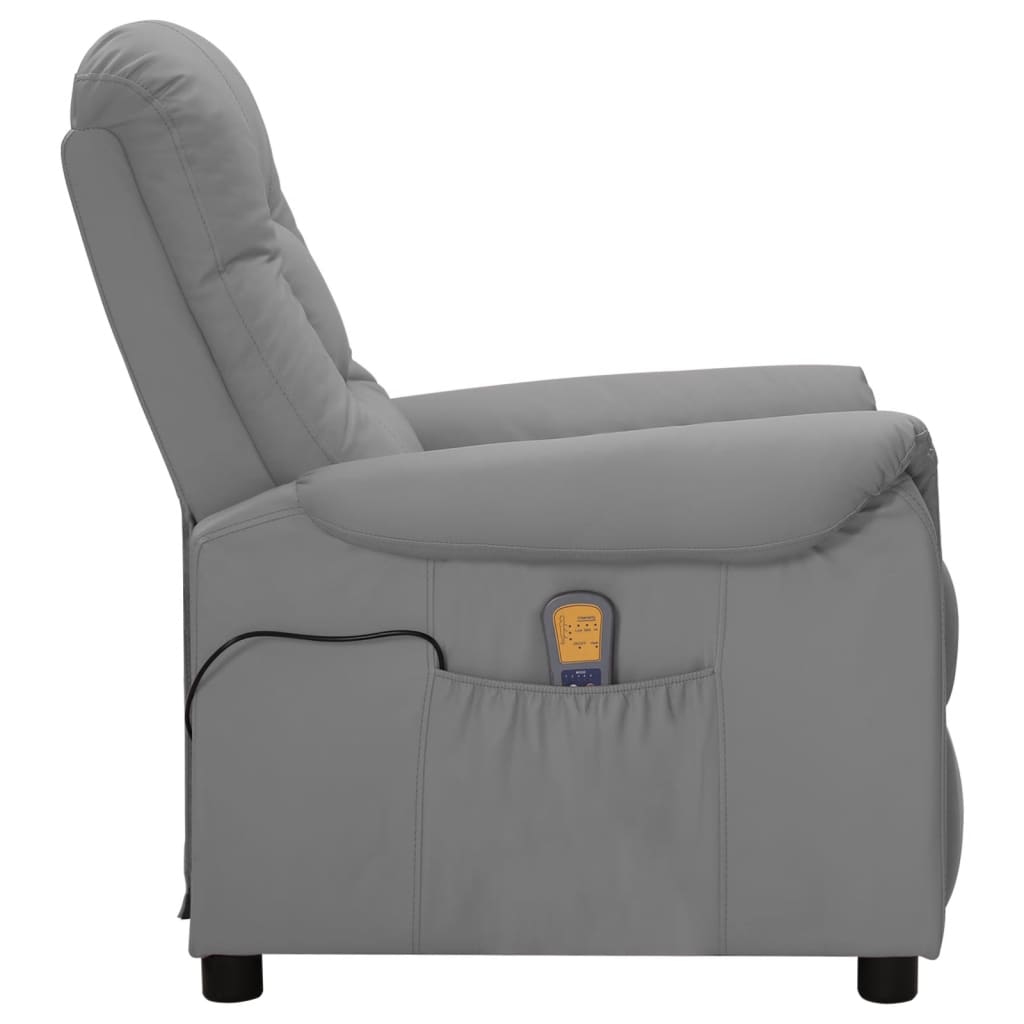 Massagesessel Grau Kunstleder