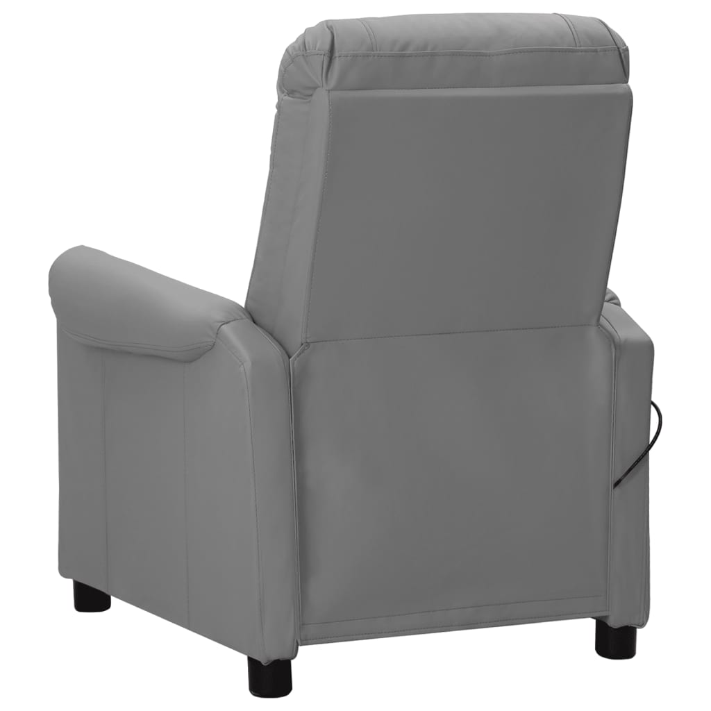 Massagesessel Grau Kunstleder
