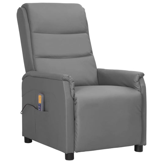 Massagesessel Grau Kunstleder