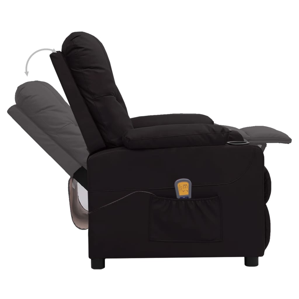 Massagesessel Schwarz Kunstleder