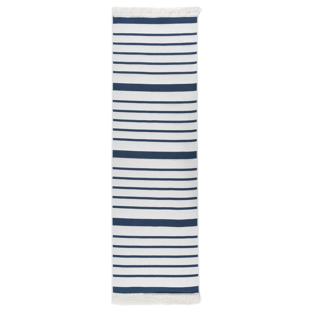 Teppich Marineblau 80x300 cm Baumwolle