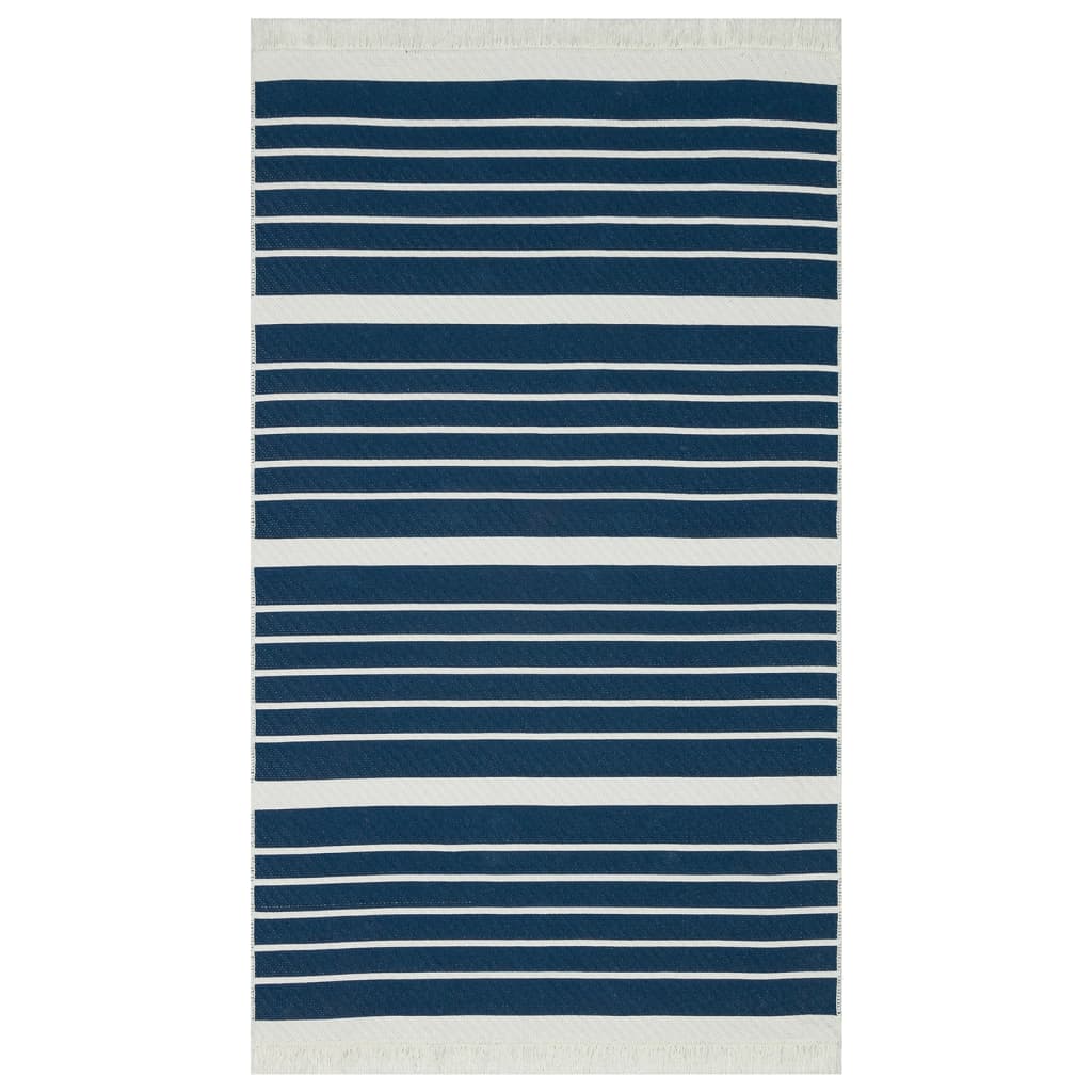 Teppich Marineblau 120x180 cm Baumwolle