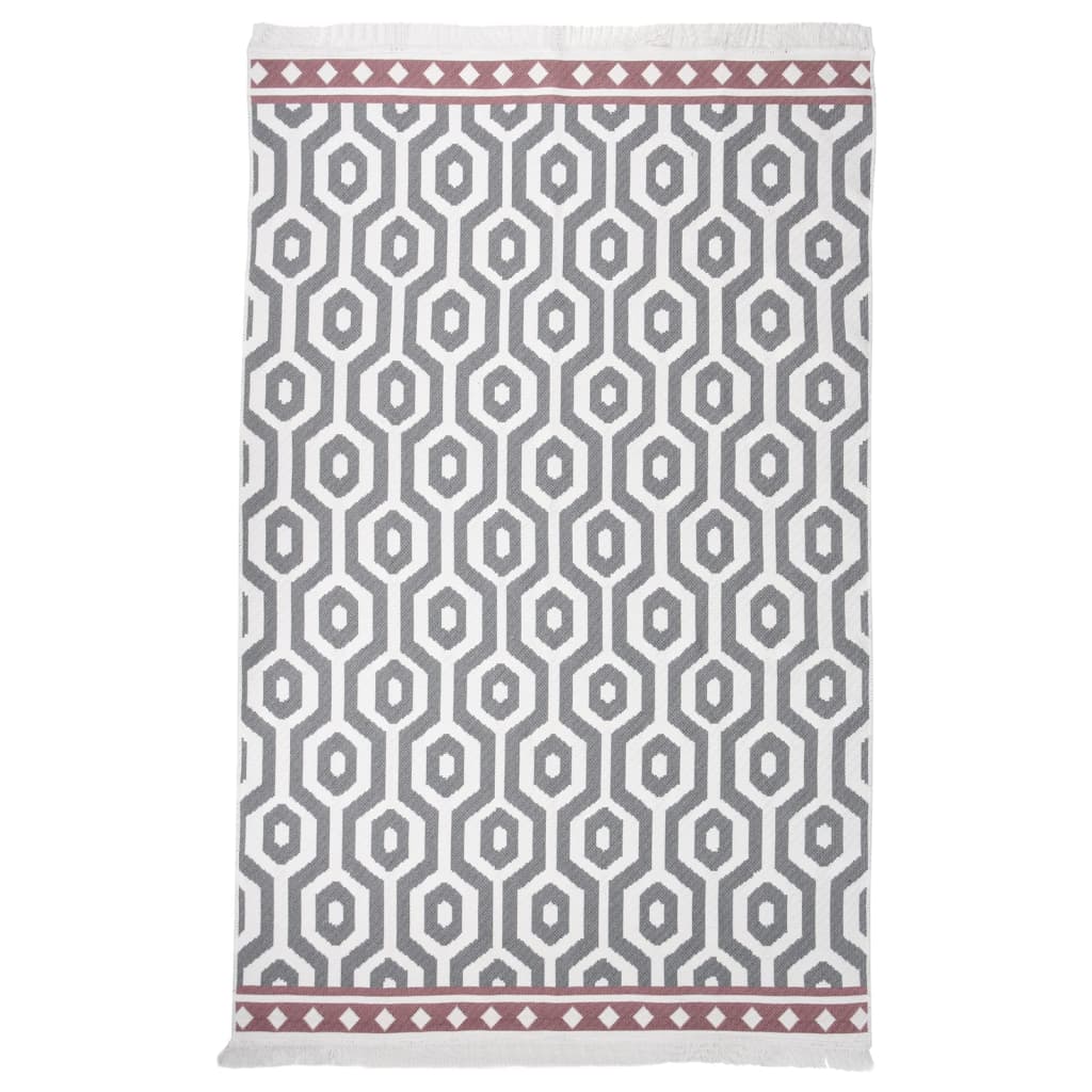 Teppich Grau 160x230 cm Baumwolle