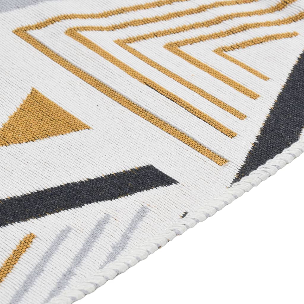 Teppich Gelb und Grau 120x180 cm Baumwolle