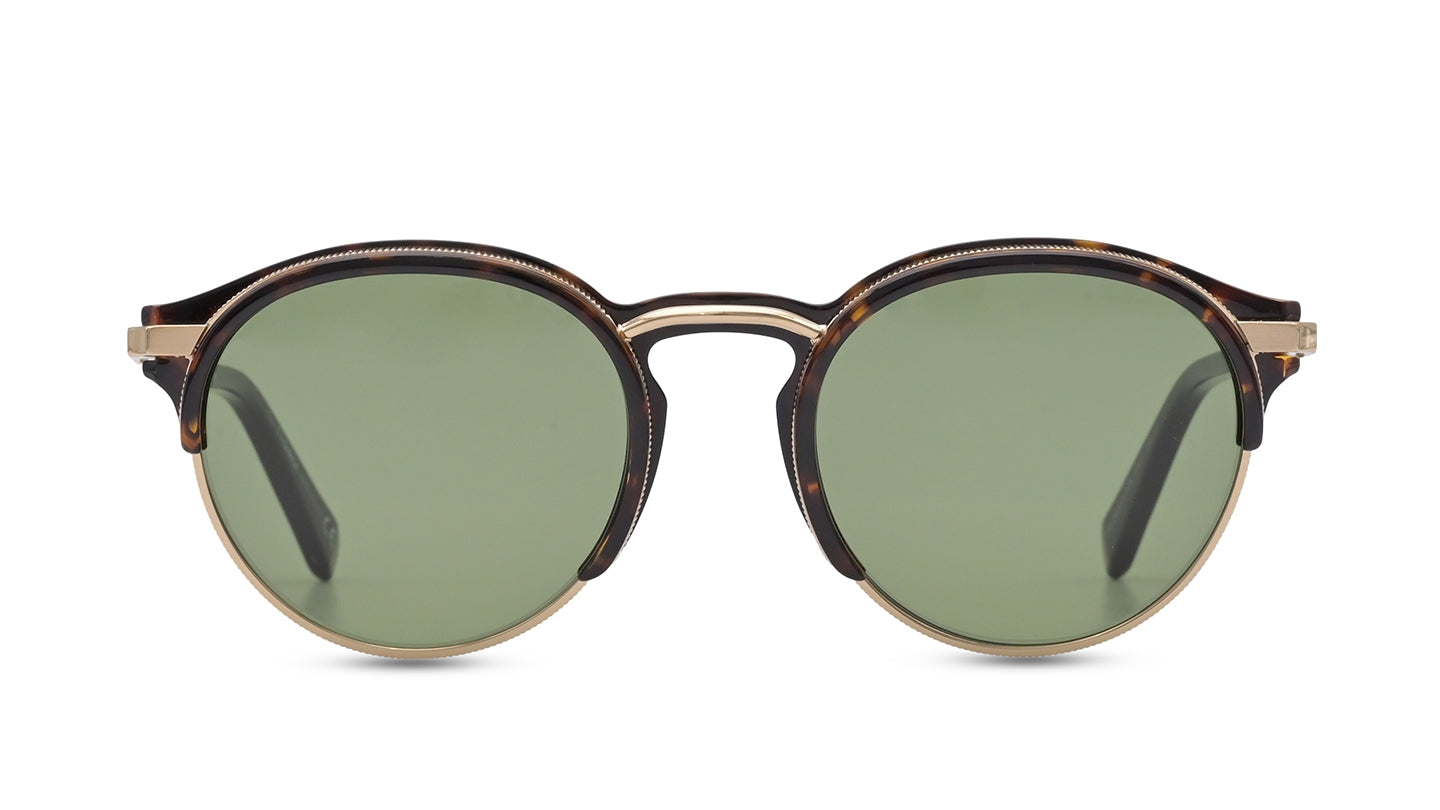 Omega Dark Havana Frame and Green Lenses Sunglasses
