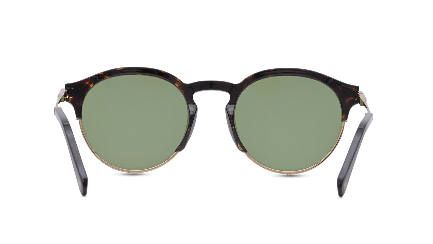 Omega Dark Havana Frame and Green Lenses Sunglasses