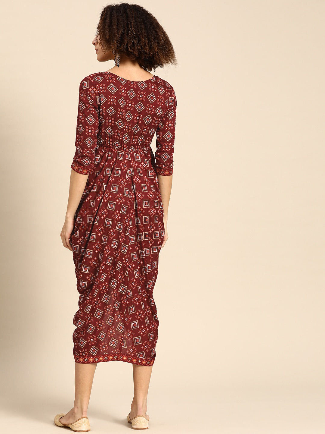 Side cowl Asymmetric overlap Dress