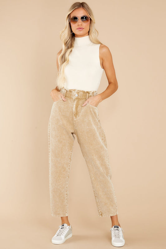 Making An Impact Tan Corduroy Pants