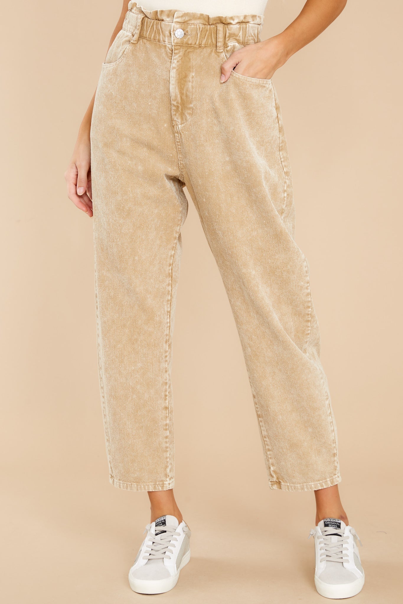 Making An Impact Tan Corduroy Pants