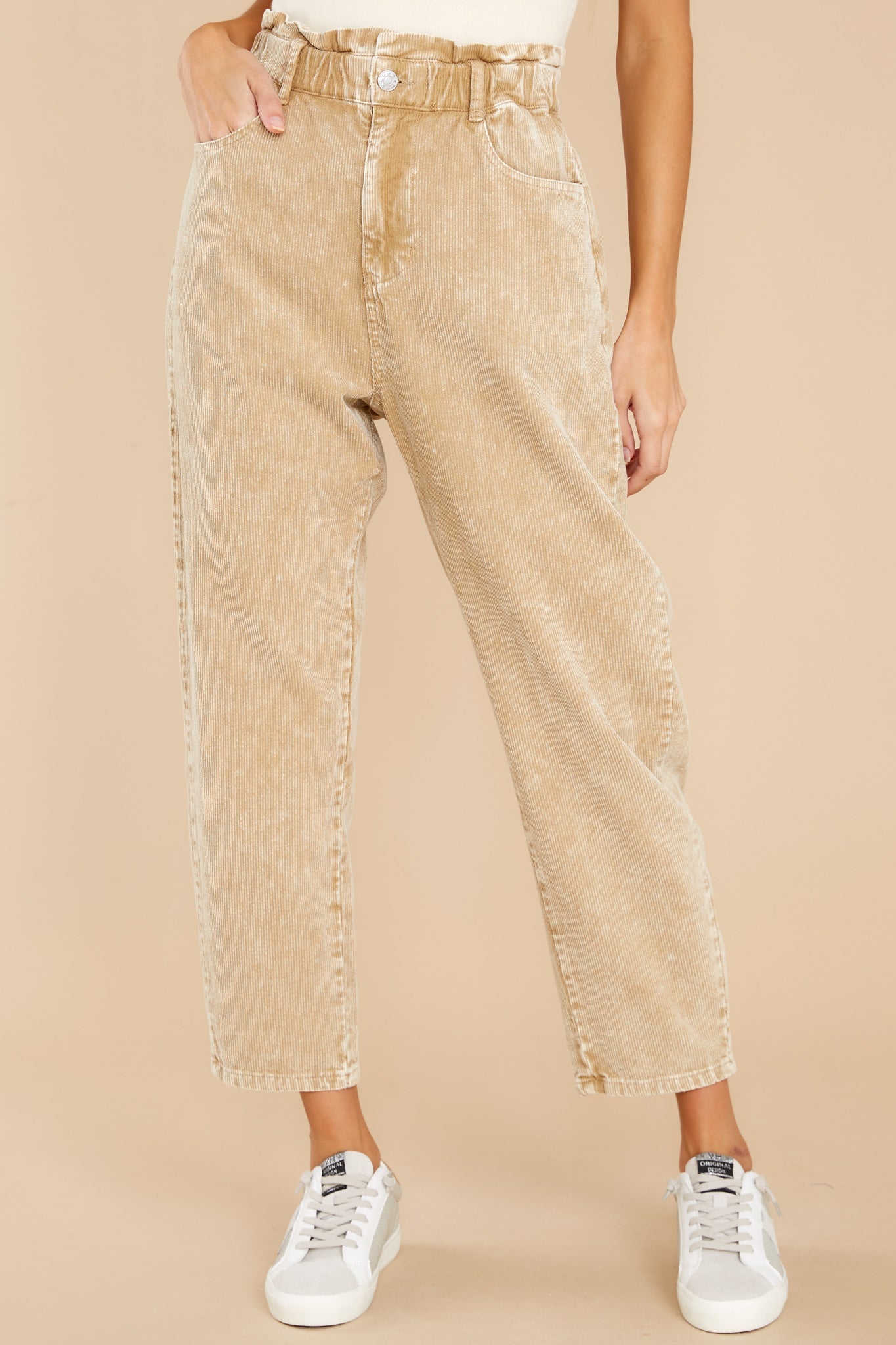 Making An Impact Tan Corduroy Pants