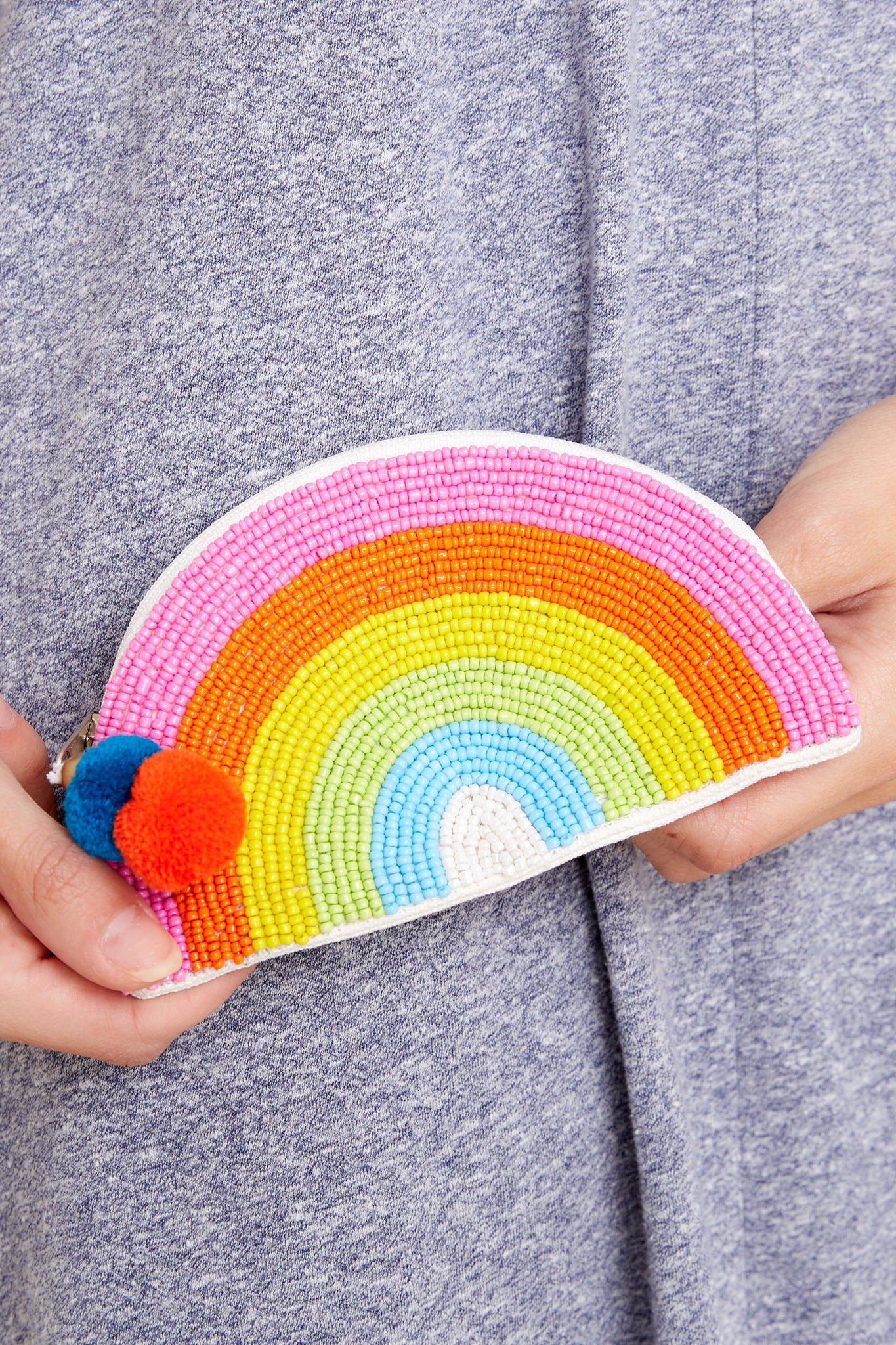 After Every Storm Pink Multi Beaded Pouch