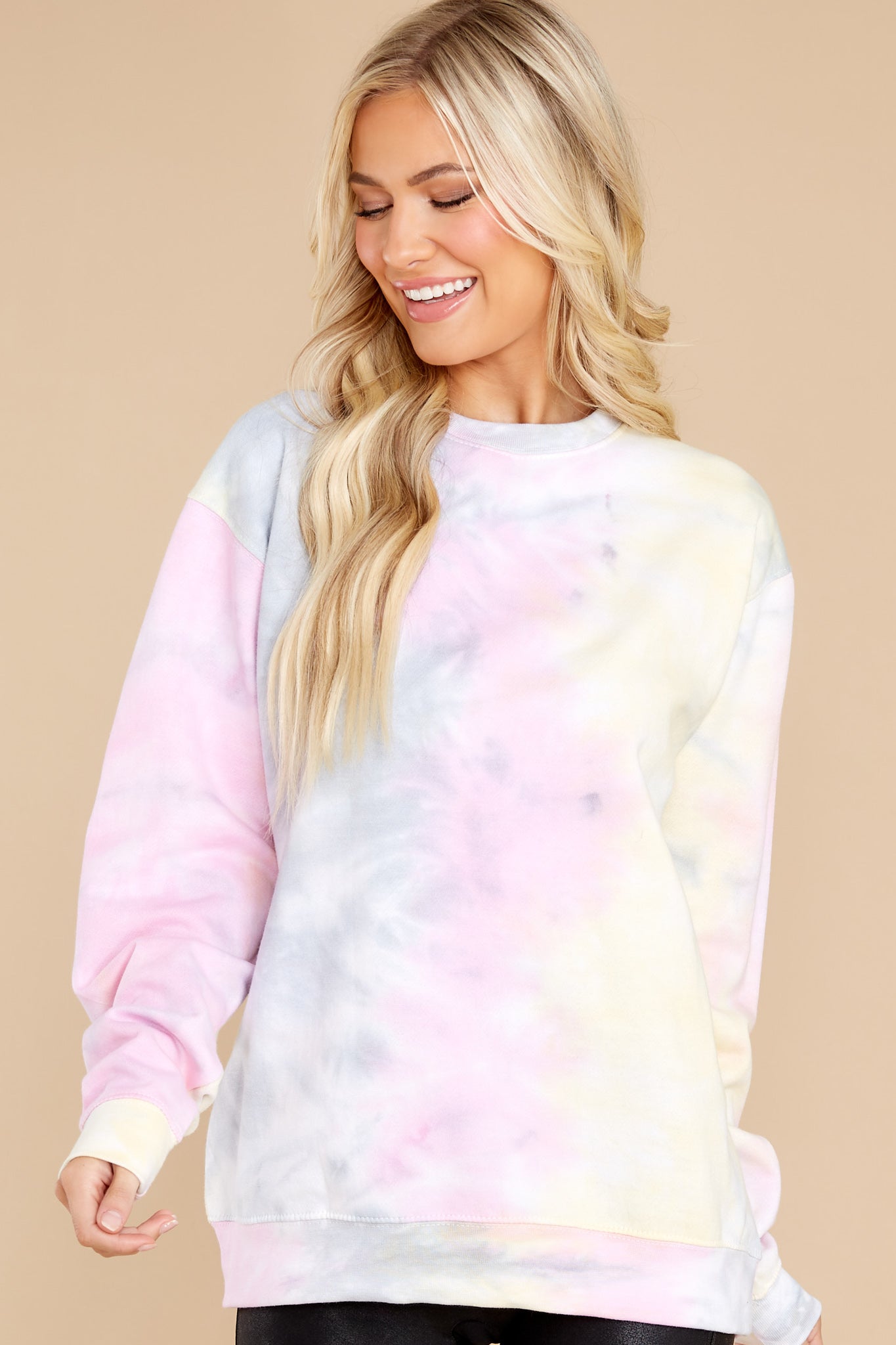Blur The Lines Pastel Storm Tie Dye Sweatshirt