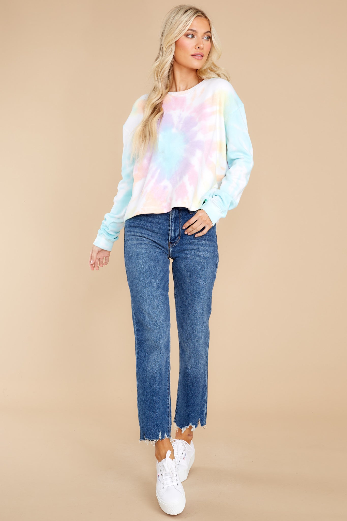 Ray Of Sunshine Ocean Gem Tie Dye Pullover