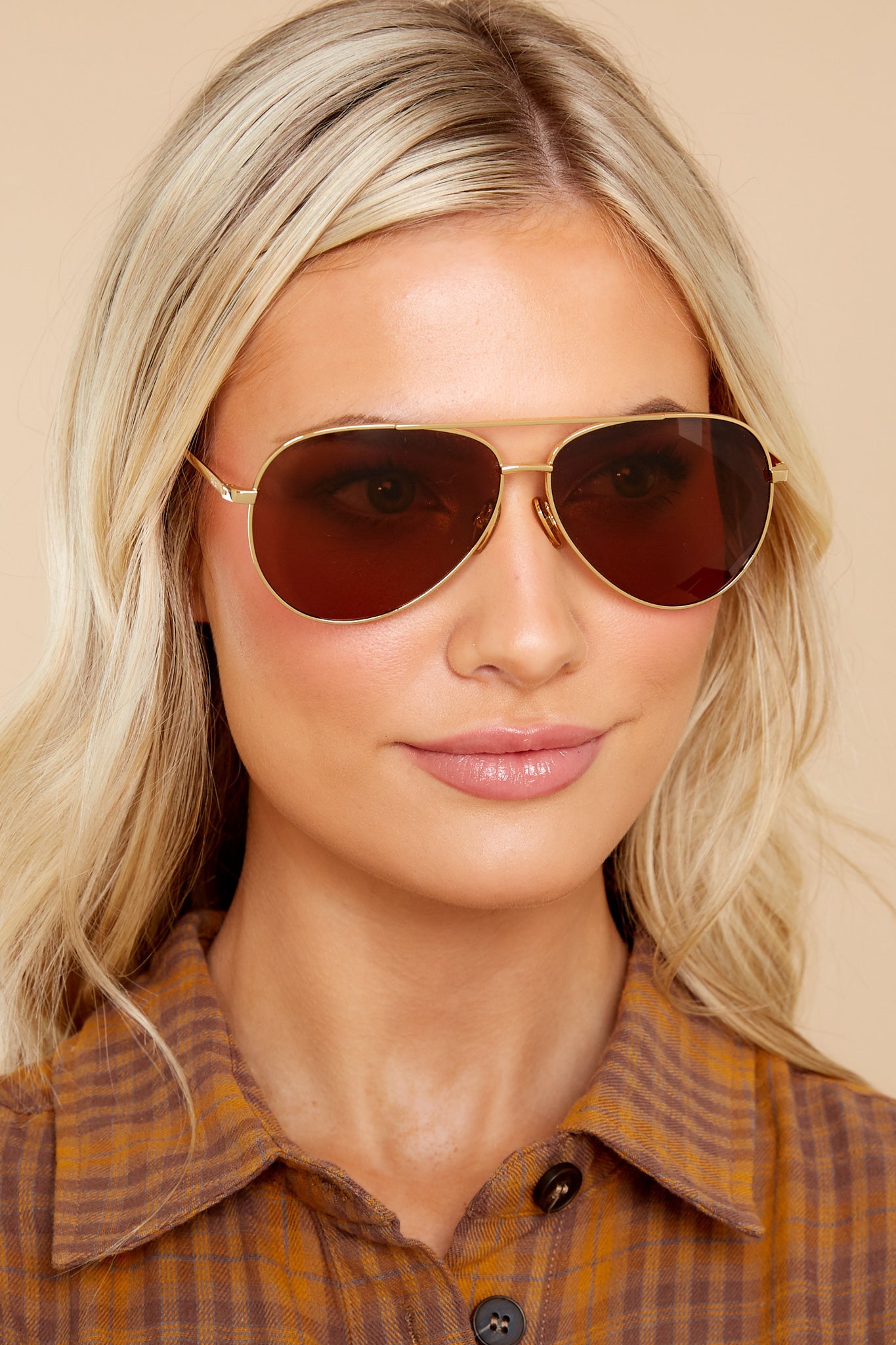 Taylor Gold Brown Fade Sunglasses