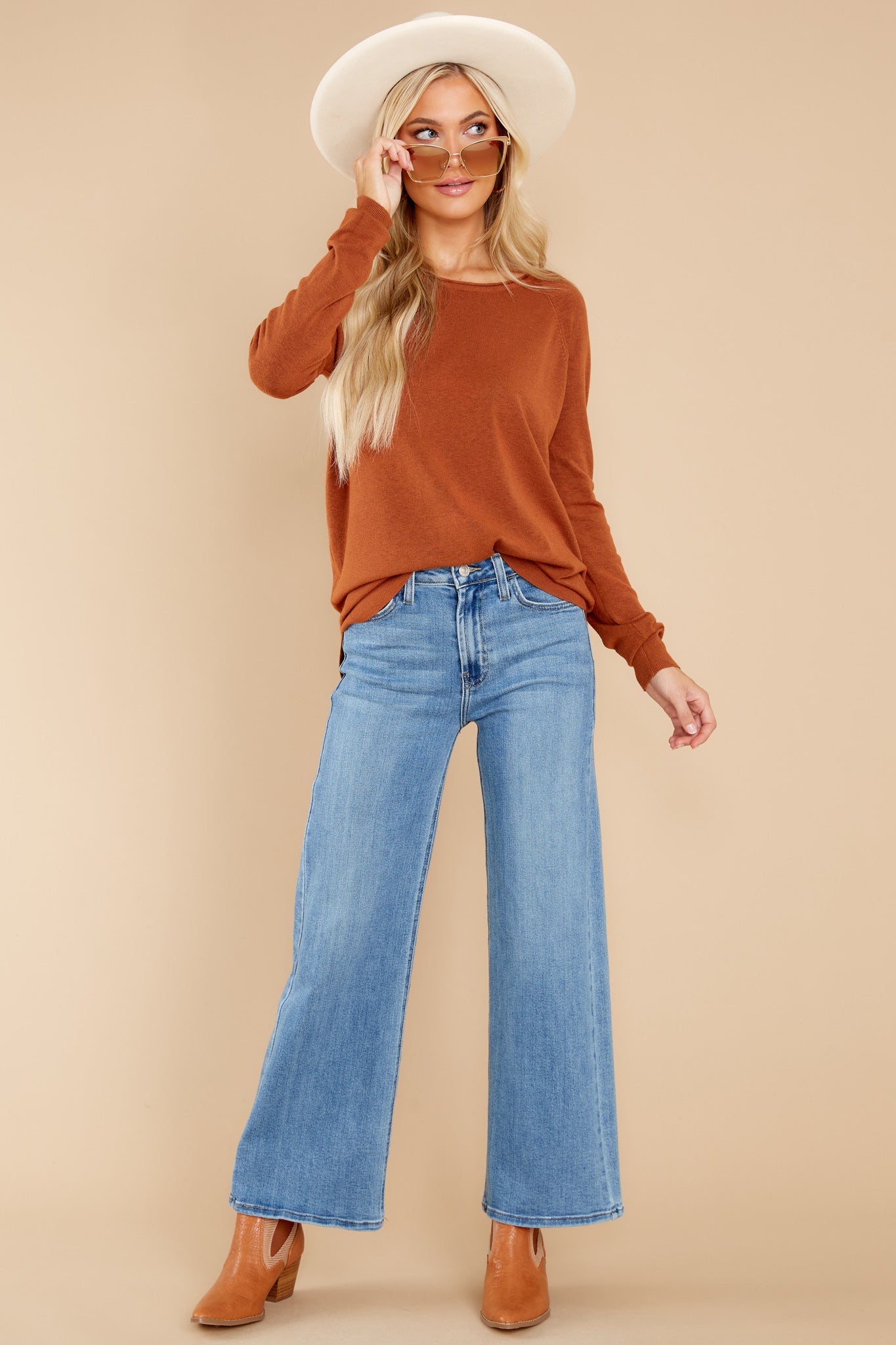 Another Story Rust Orange Top
