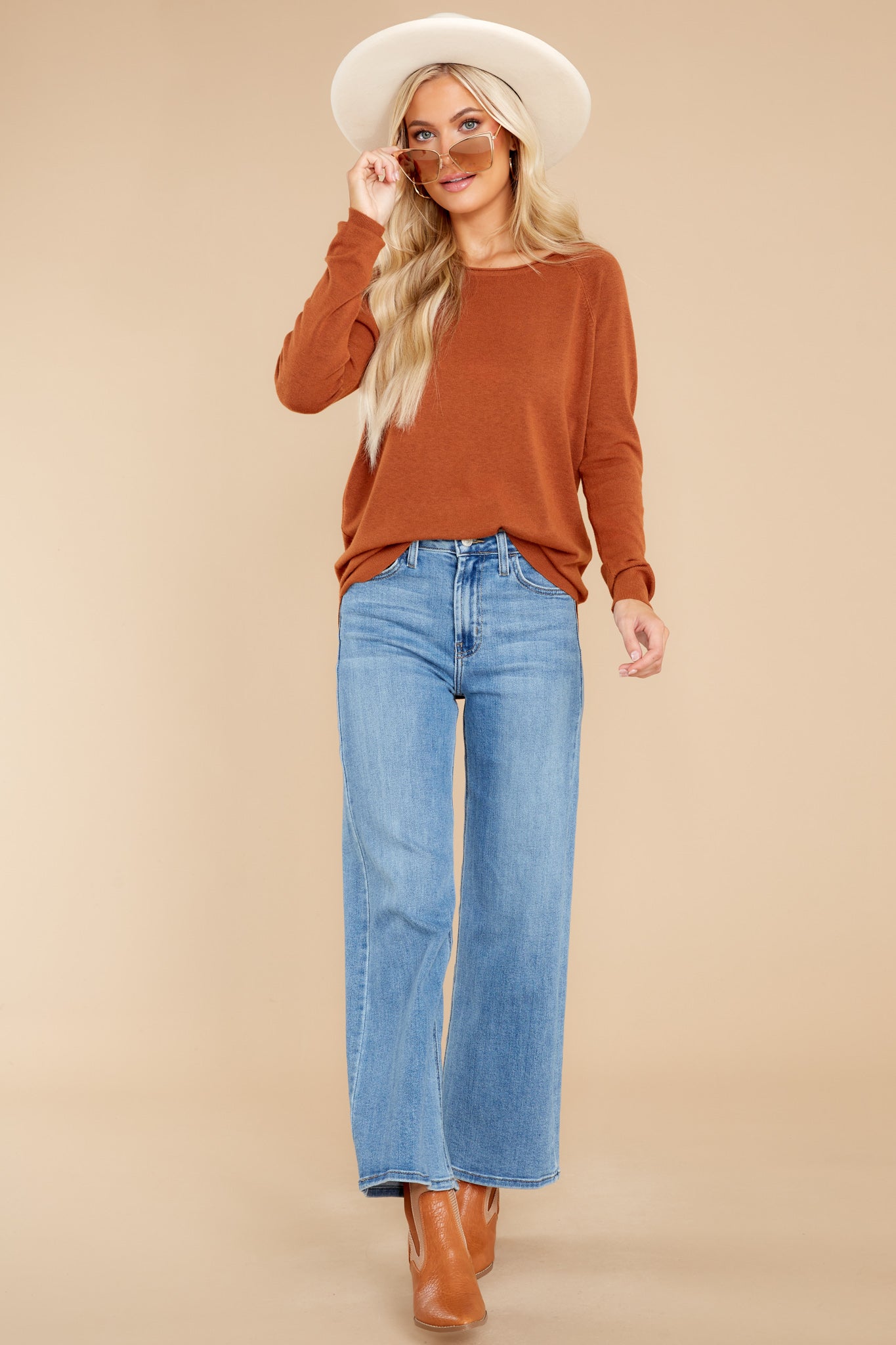 Another Story Rust Orange Top