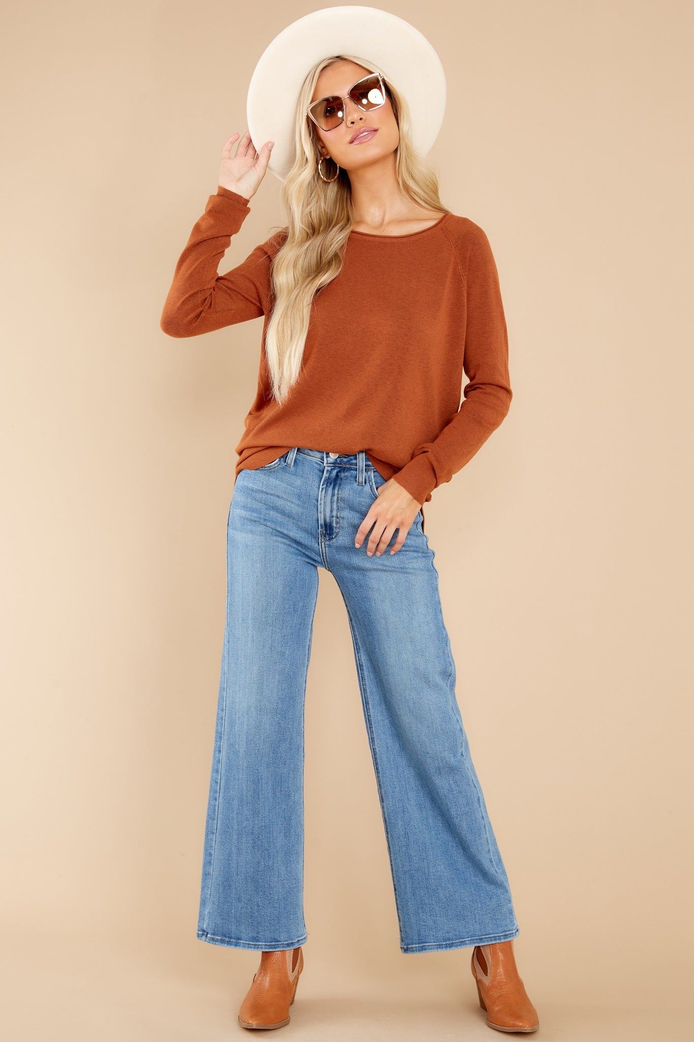 Another Story Rust Orange Top