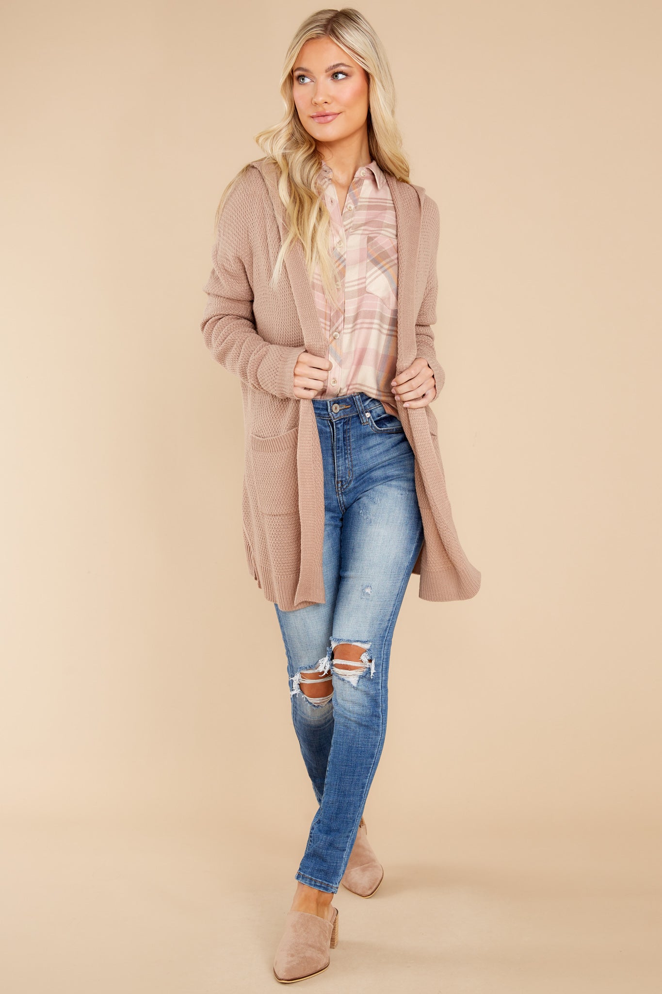 Looking Fabulous Taupe Cardigan