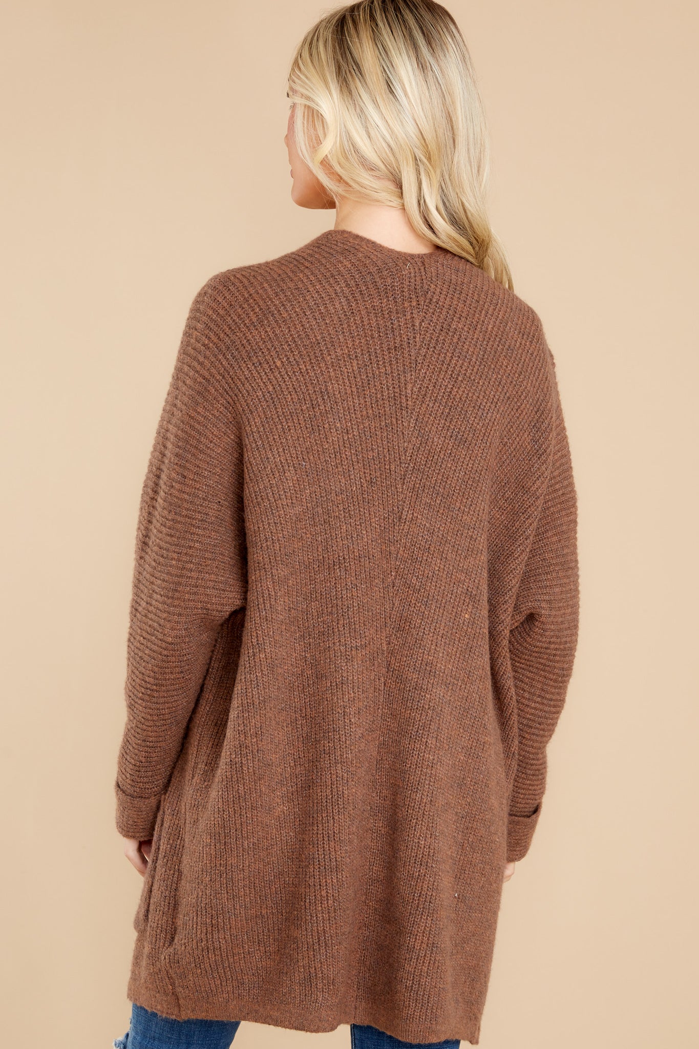 Embracing Thoughts Brown Cardigan