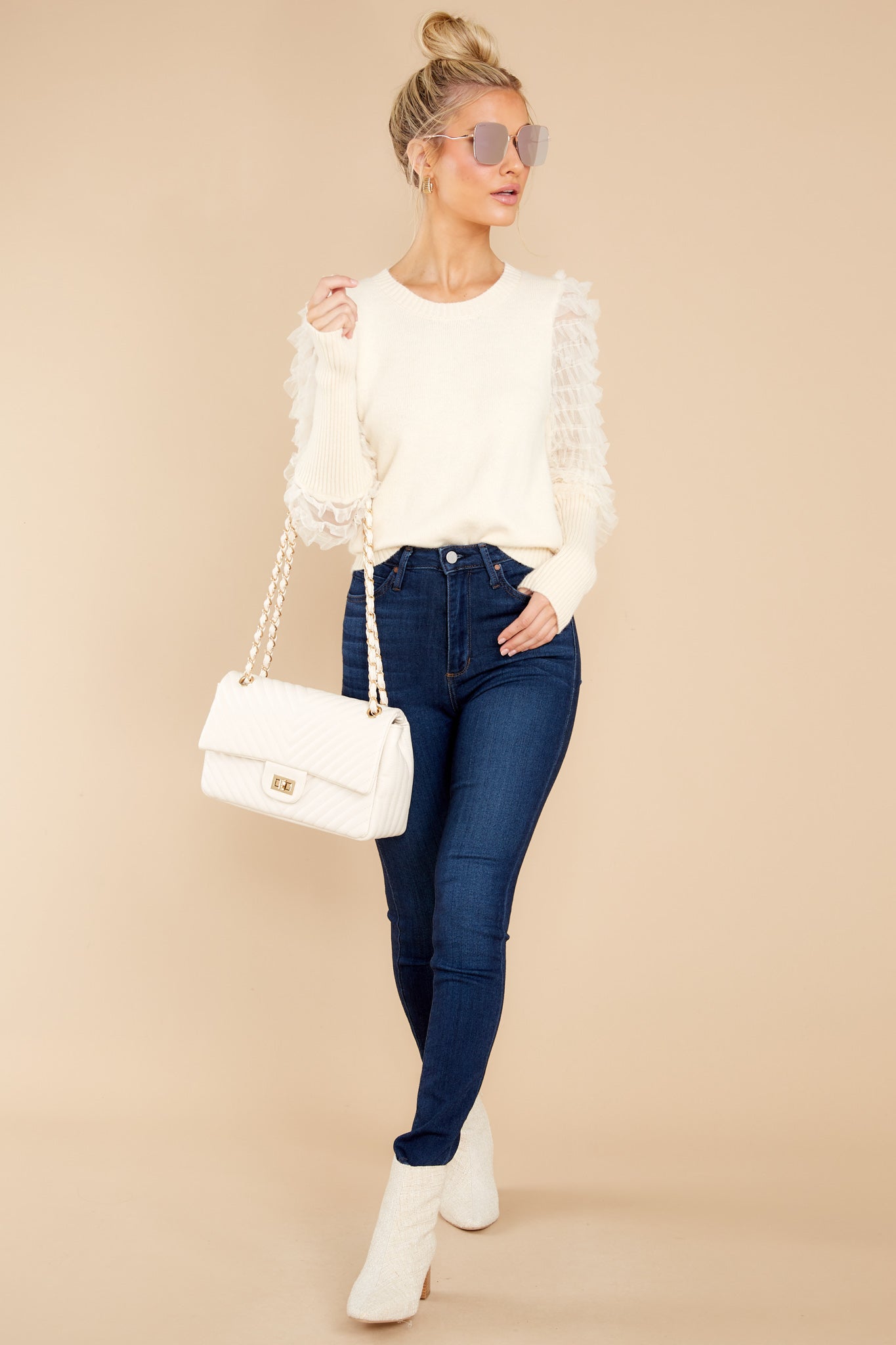 Keep It Fancy Ivory Sweater