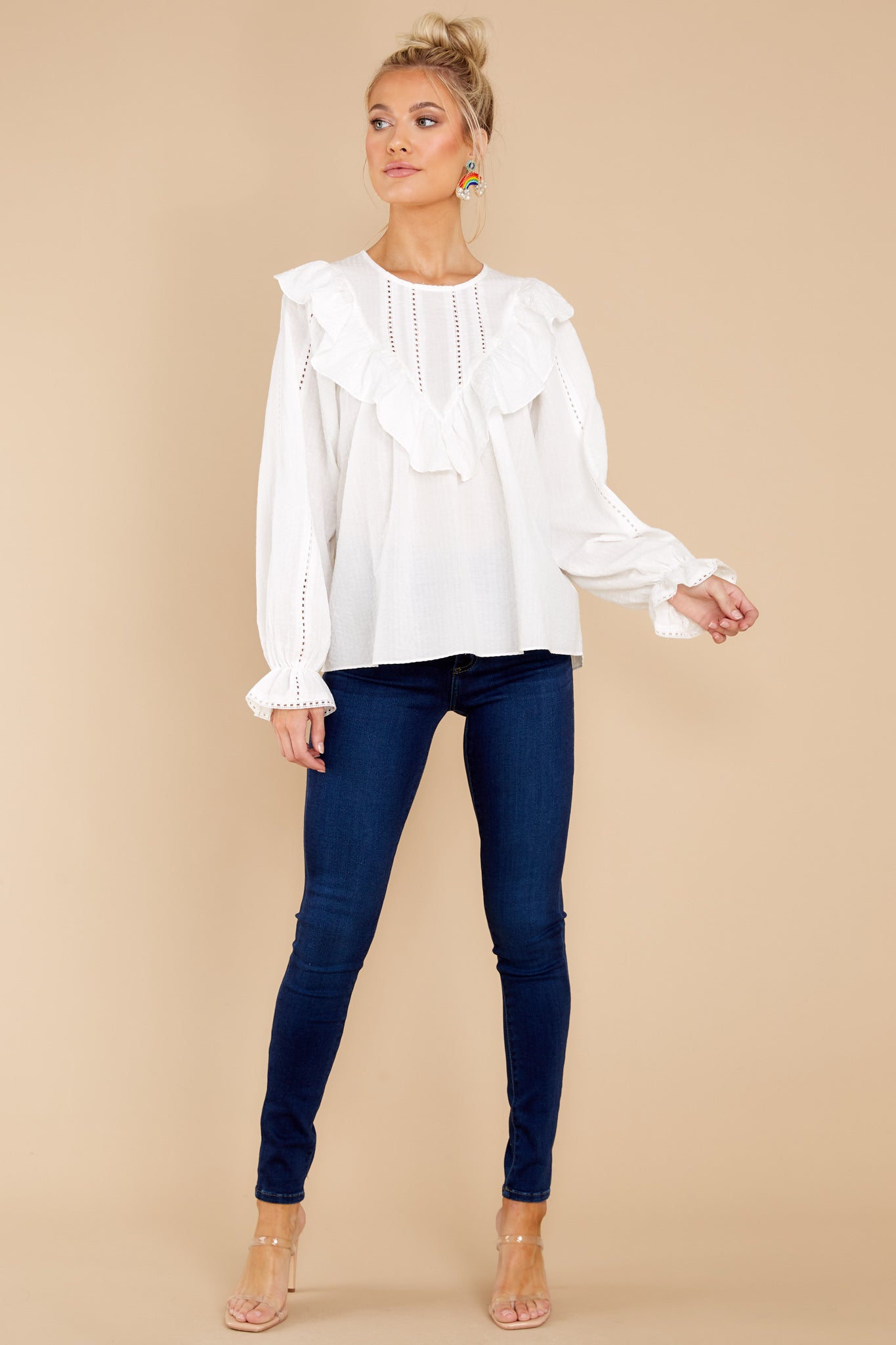 Fresh Start White Eyelet Top