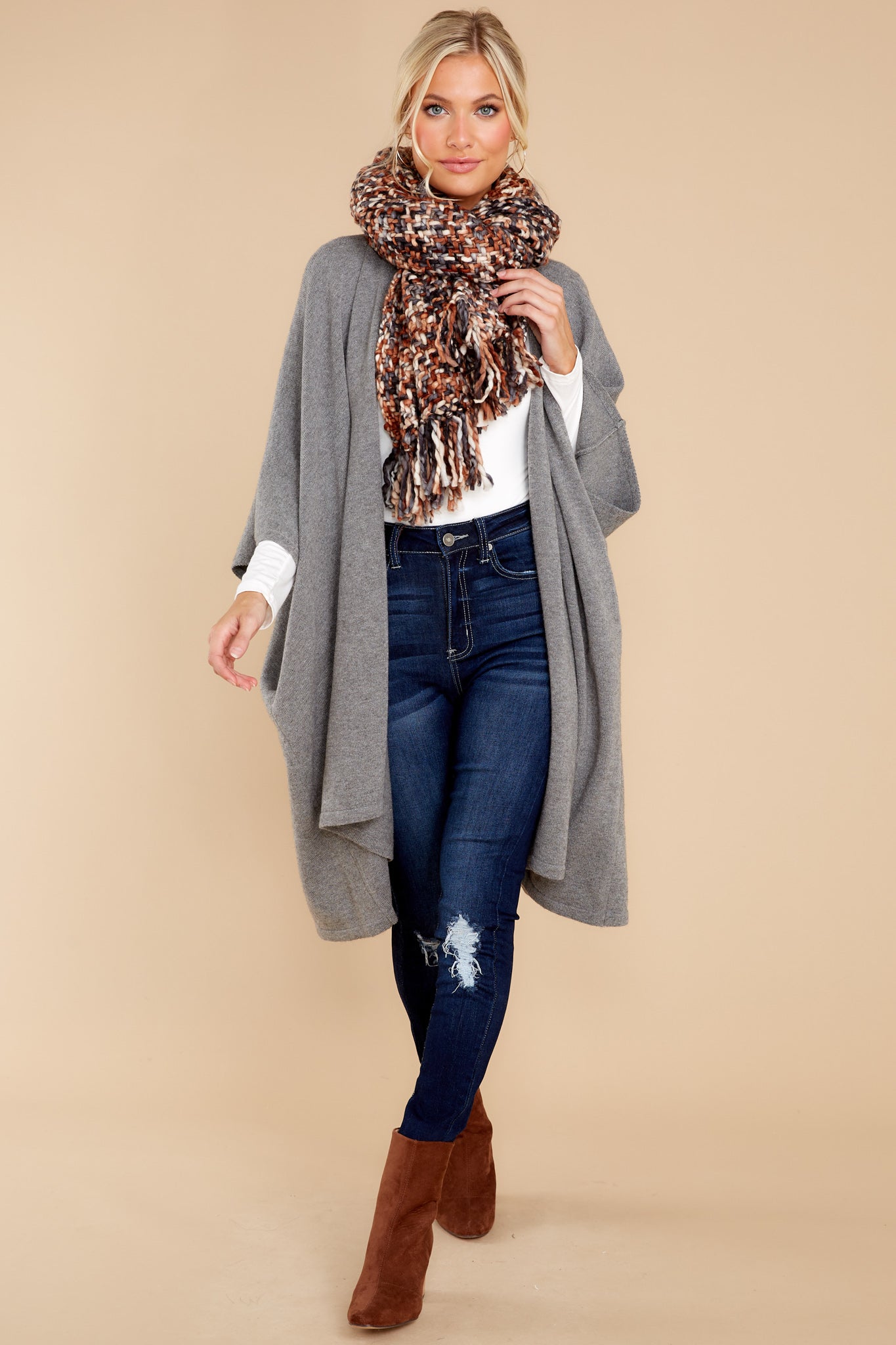 Carefree Days Heather Grey Cardigan