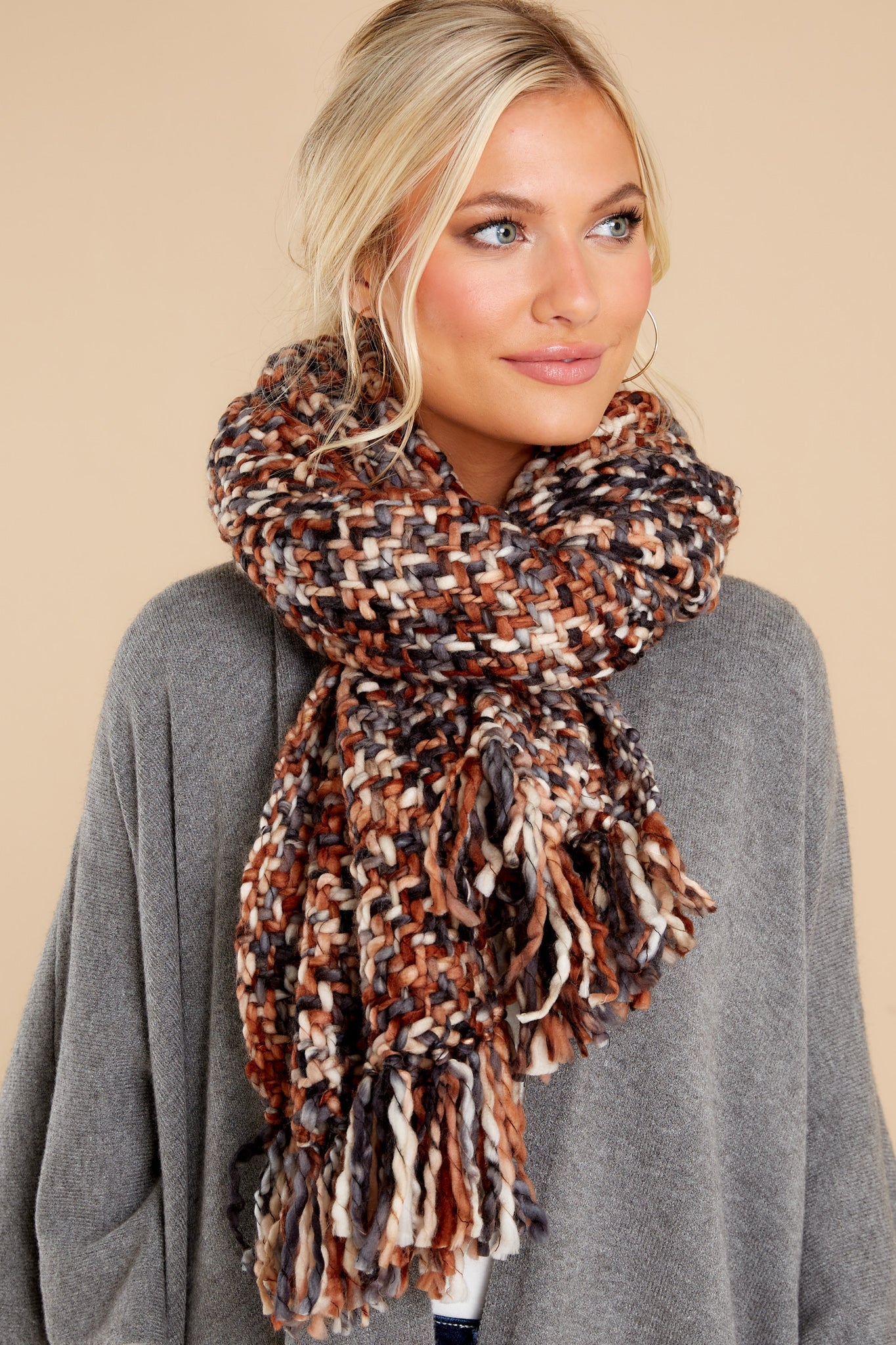 Sight Seeing Rust And Navy Scarf