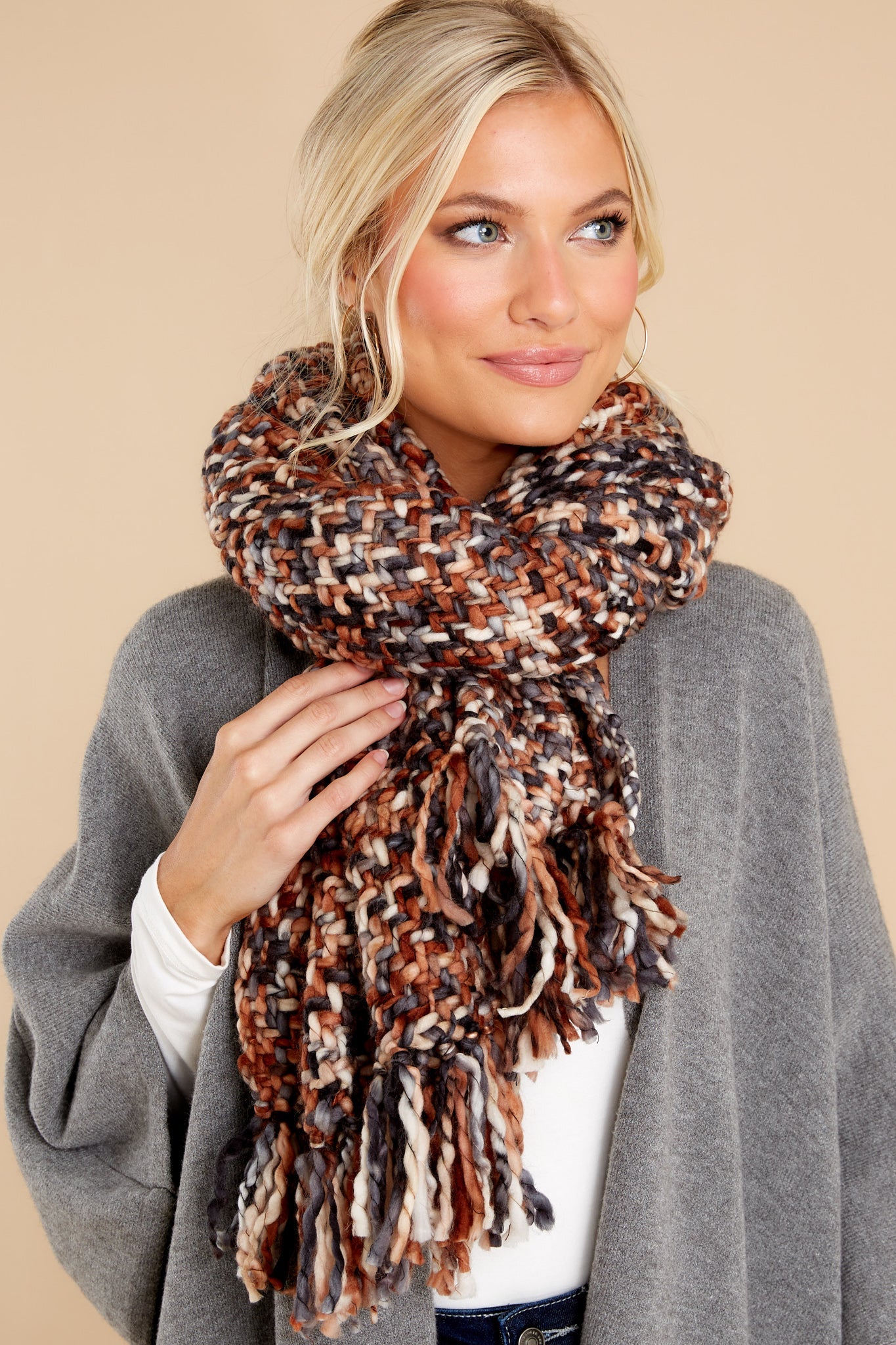 Sight Seeing Rust And Navy Scarf