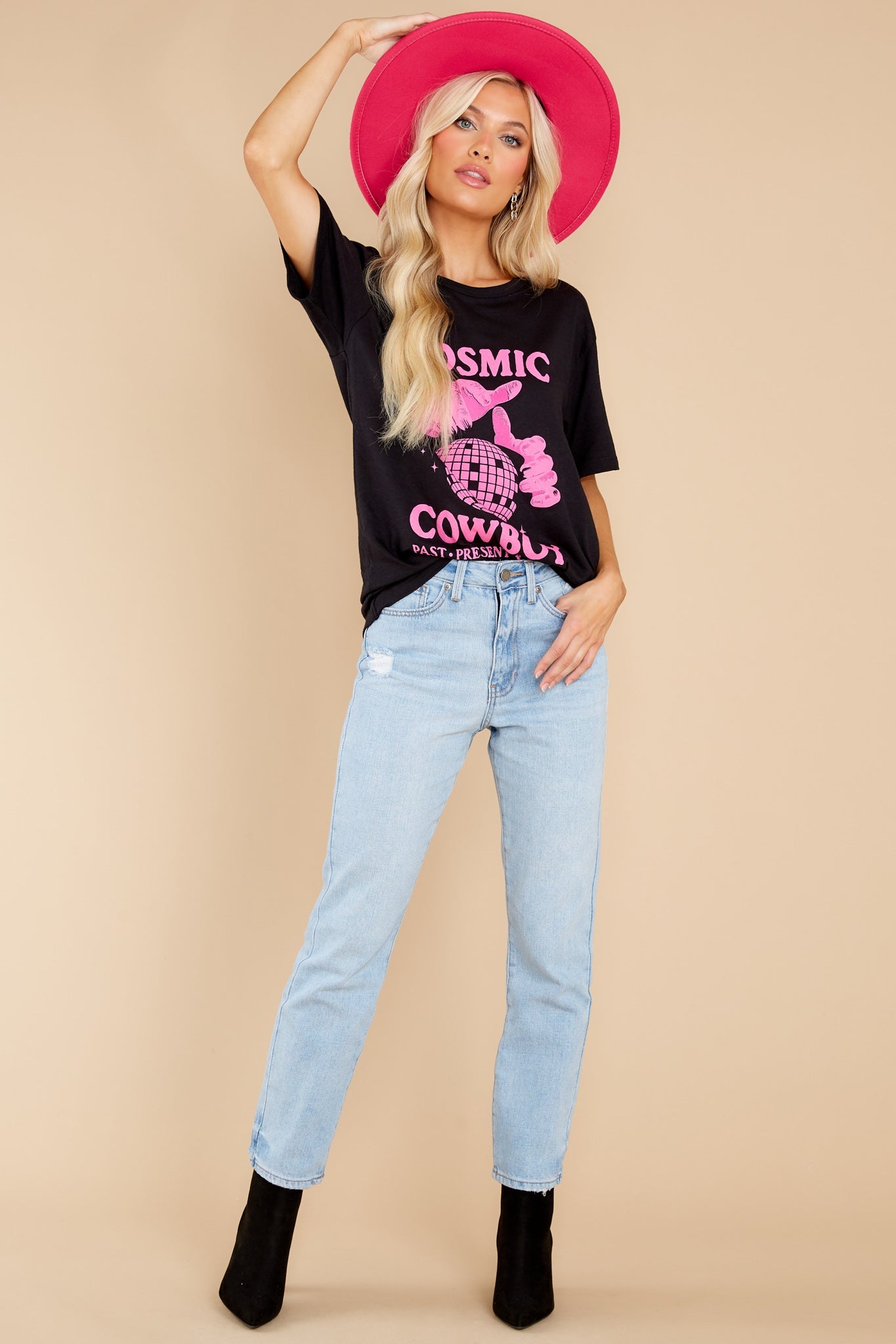 Cosmic Cowboy Black Tee
