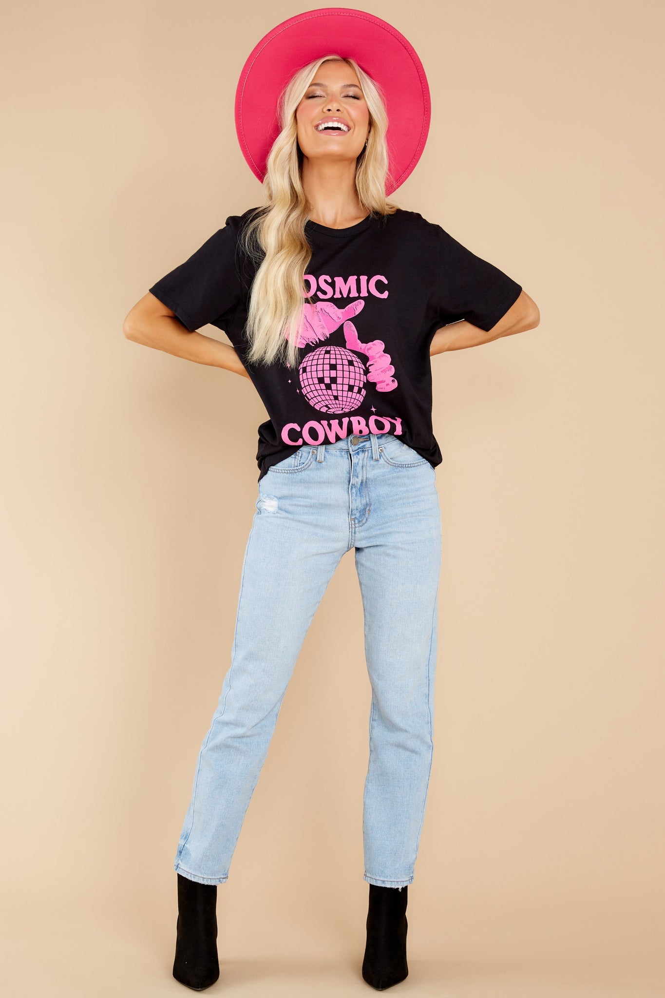 Cosmic Cowboy Black Tee
