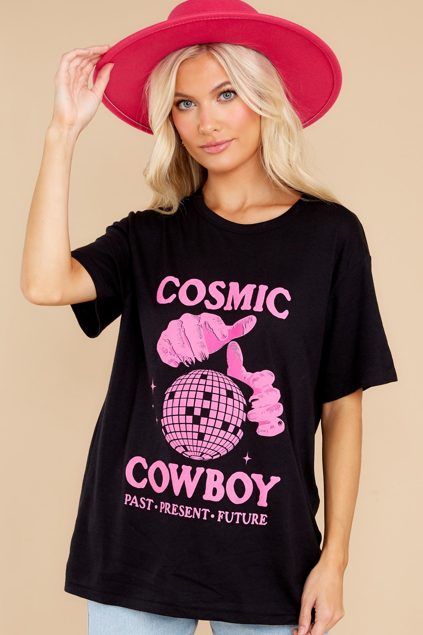 Cosmic Cowboy Black Tee