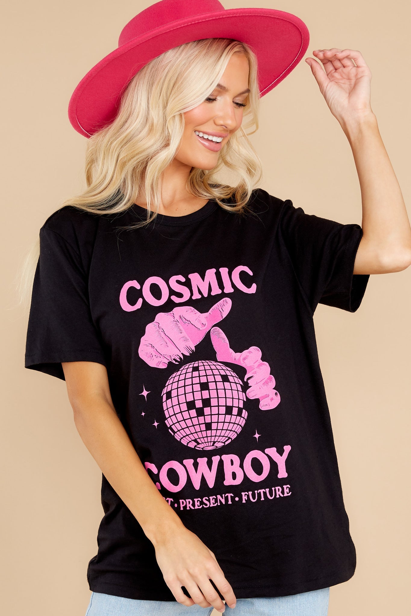 Cosmic Cowboy Black Tee