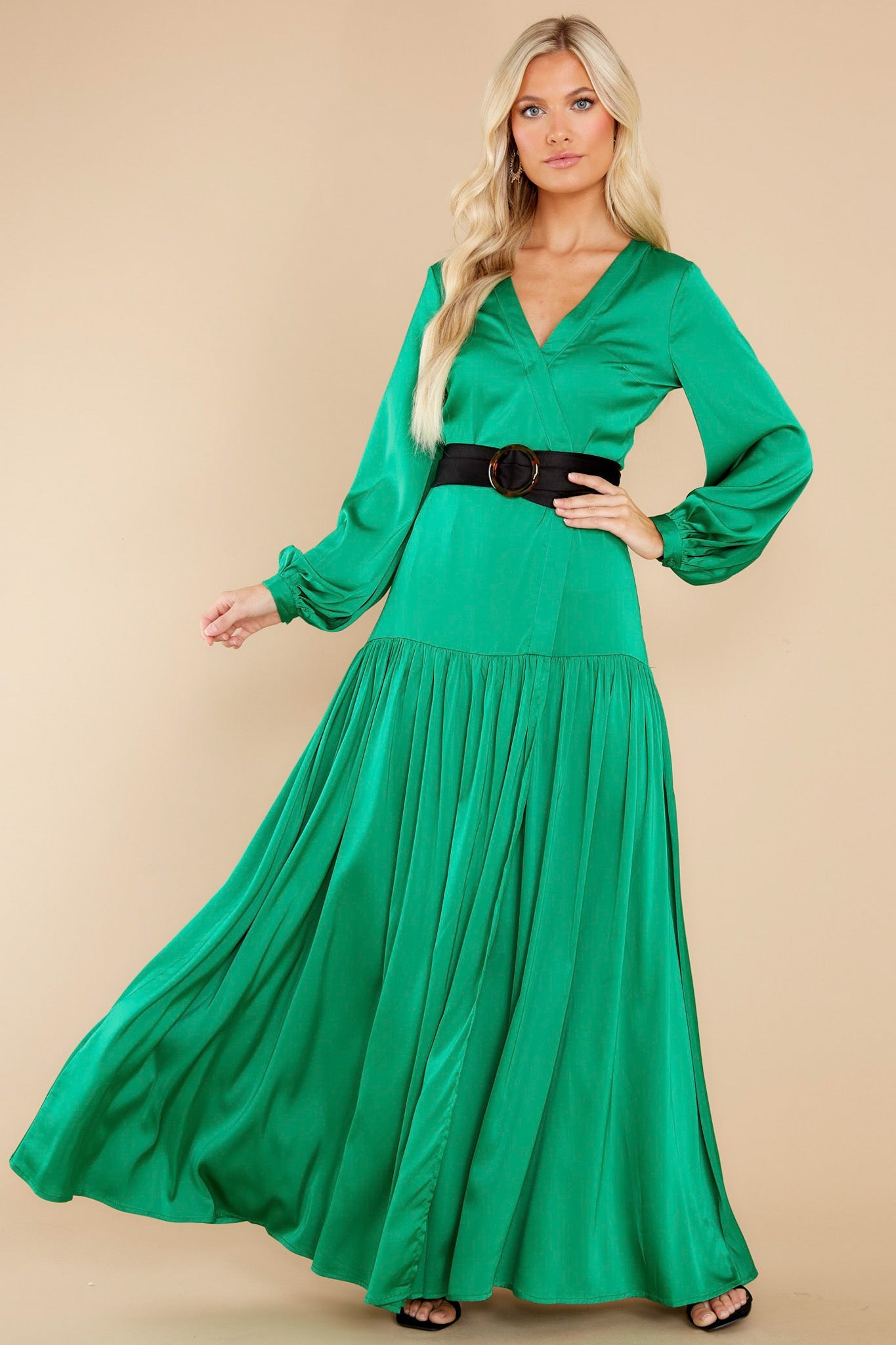 A Vogue Idea Emerald Green Maxi Dress