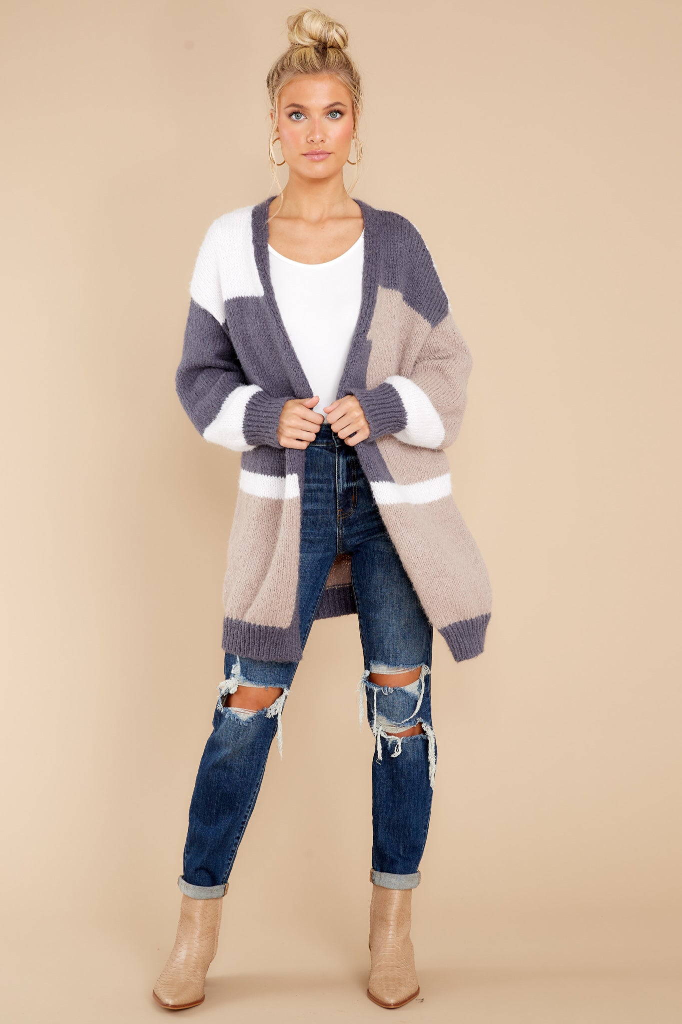 Lovely Nights Ivory Multi Cardigan