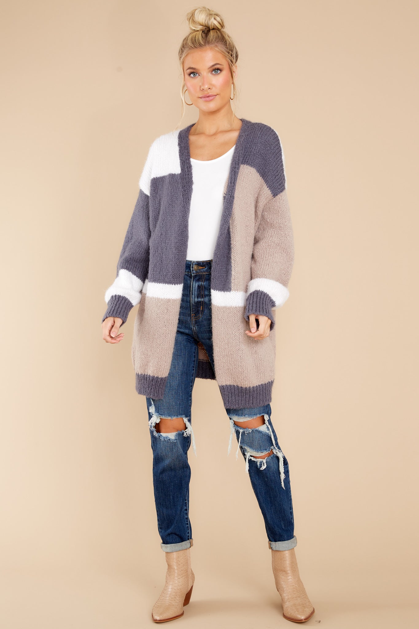 Lovely Nights Ivory Multi Cardigan